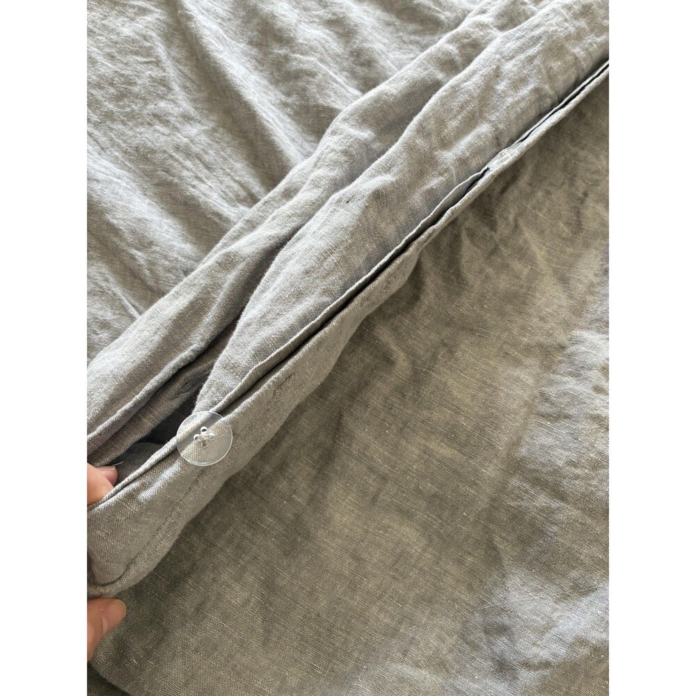 Pottery Barn 100% Linen Duvet Cover Full/Queen Gray Solid Bedding